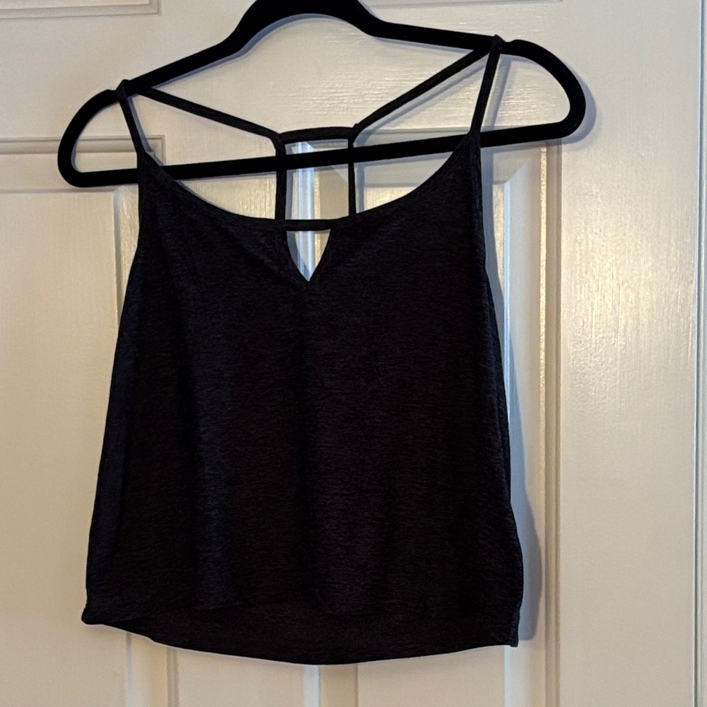 Beyond Yoga dark grey heathered Strappy Women's Top